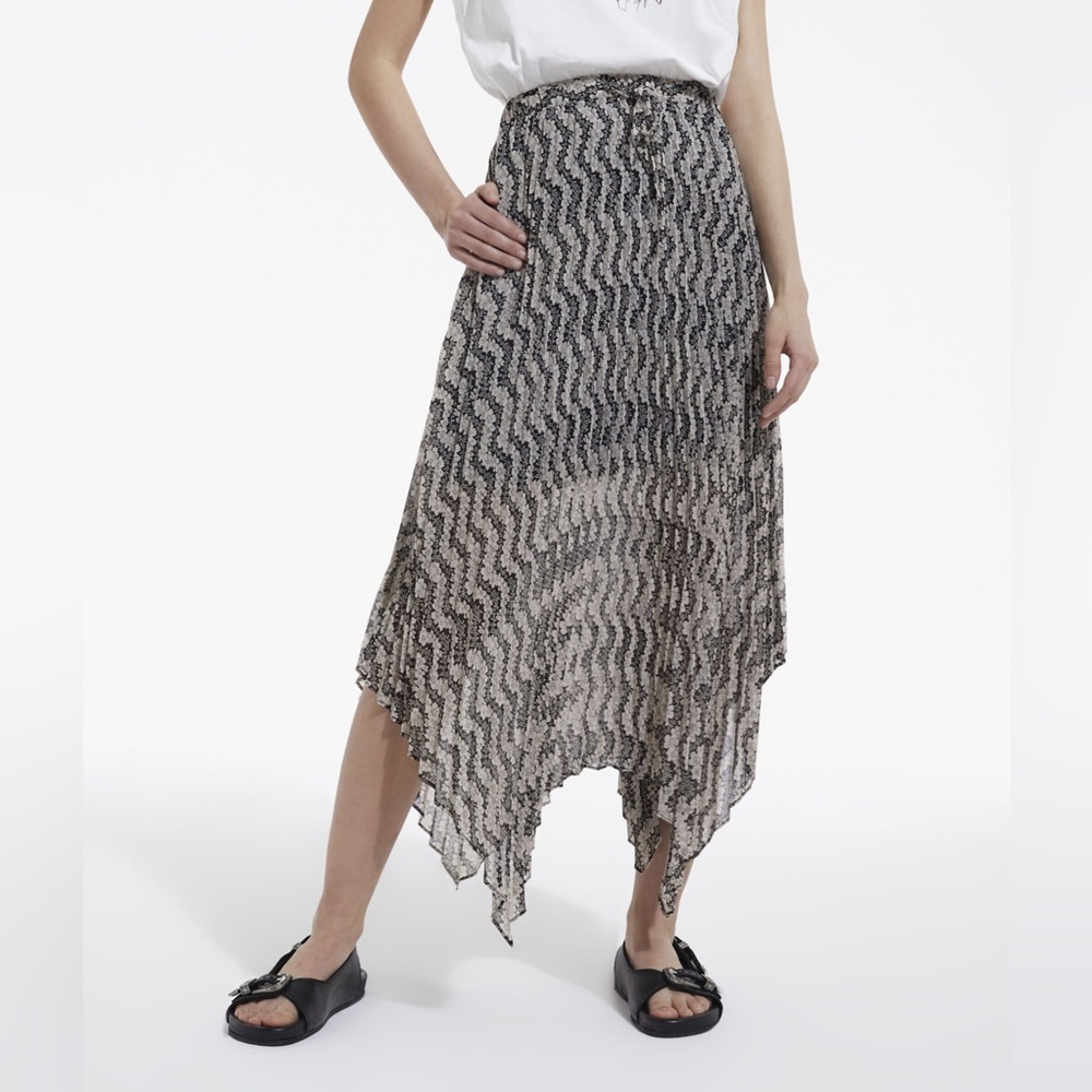 The Kooples | Long Beige Floral Skirt
